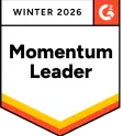 G2 Momentum Leader Winter 2026 award recognizing WebWork Time Tracker as a leading time tracking software