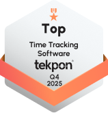 Top time tracking software award on Tekpon