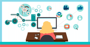 animated picture of automated social media