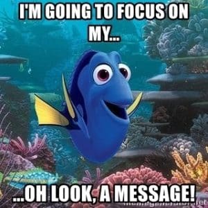 Dory de Nemo distraído
