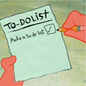 La lista de tareas de Patricio