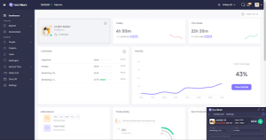 Panel de seguimiento del tiempo de trabajo web