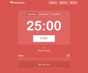 Pomofocus Interface