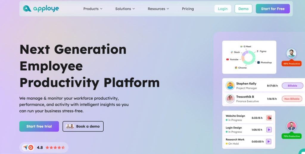 Apploye homepage