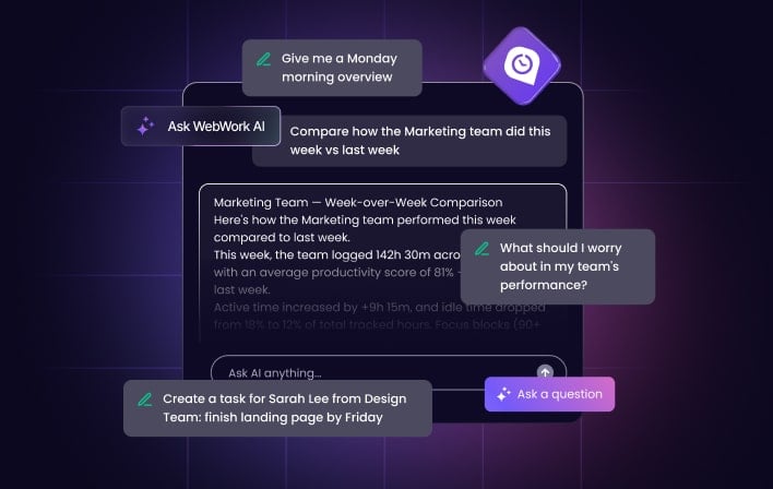 WebWork AI prompts and instant replies