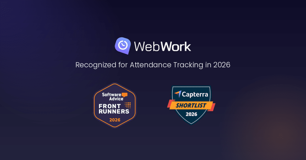 WebWork Time Tracker recognized by Capterra for Attendance Tracking 2026