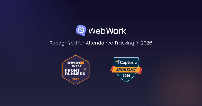 WebWork Time Tracker Is on the 2026 Capterra Shortlist and Software Advice FrontRunners for Attendance Tracking