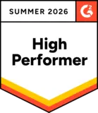 Selo 'High Performer Winter 2026' do G2 concedido ao WebWork como software confiável de monitoramento de equipe