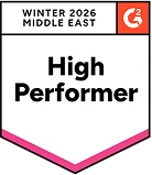Badge 'High Performer Winter 2026 Middle East' de G2 remis à WebWork pour son logiciel de surveillance des employés