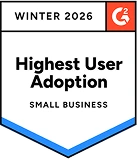 Prix G2 'Highest User Adoption Small Business Winter 2026' pour WebWork en tant que solution de confiance