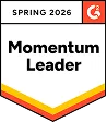 G2 Momentum Leader Spring 2026 award recognizing WebWork Time Tracker as a leading time tracking software