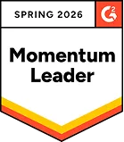 G2 Momentum Leader Spring 2026 award recognizing WebWork Time Tracker as a leading time tracking software