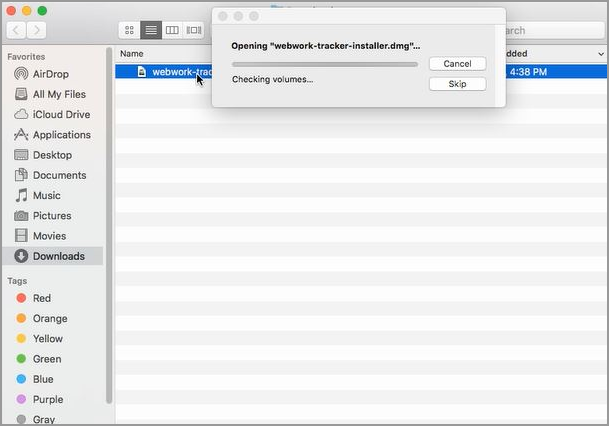 How to install WebWork Time Tracker on Mac