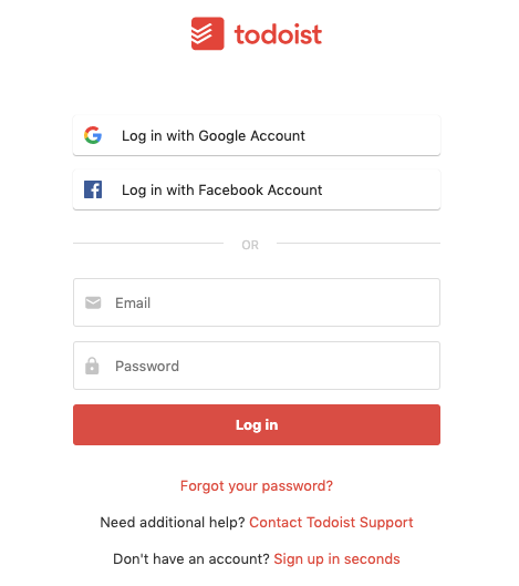 Todoist account Todoist account