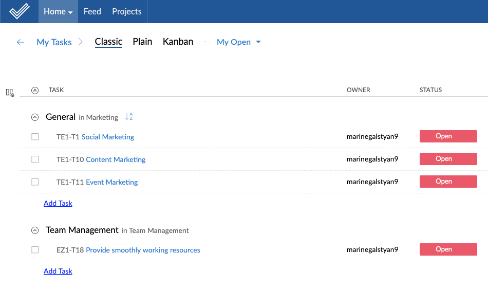 Track time on Zoho tasks