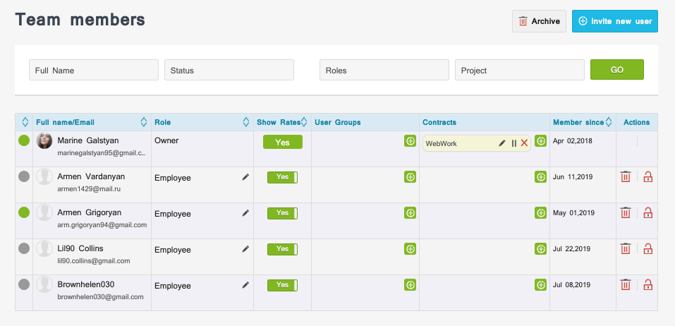 Import Zoho users