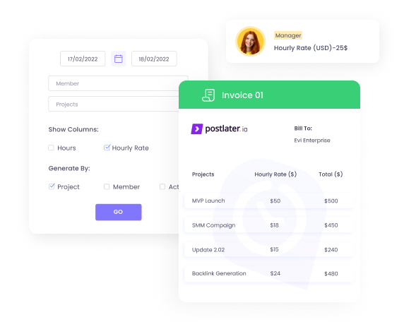 Generate Invoices with WebWork Time Tracker Invoice | WebWork features