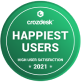 Happiest Users by Crozdesk to WebWork Time Tracker Award by Crozdesk| WebWork Tracker