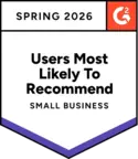 G2 Users Most Likely To Recommend Spring 2026 badge earned by WebWork Time Tracker for time tracking software