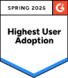 G2 Highest User Adoption Spring 2026 award recognizing WebWork Time Tracker as a trusted time tracking software