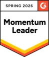 G2 Momentum Leader Spring 2026 award recognizing WebWork Time Tracker as a leading time tracking software