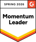 G2 Momentum Leader Spring 2026 award recognizing WebWork Time Tracker as a leading time tracking software