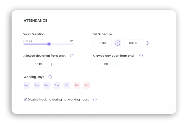 Team Attendance Setup | WebWork Tracker