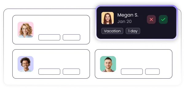 Employee attendance tracking software showing automated leave management and employee time off tracking