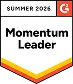 G2 Momentum Leader Summer 2026 award recognizing WebWork Time Tracker as a leading time tracking software