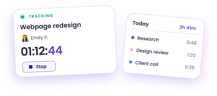 App de temporizador de tareas que mantiene las horas registradas vinculadas a tareas específicas para estimaciones y facturación