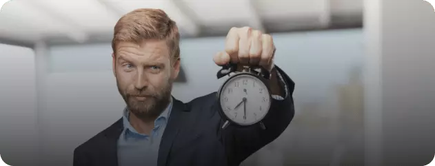 Man and a clock