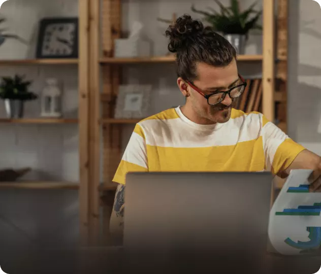 Man working on computer