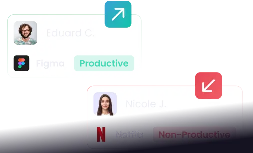 Suivi d'utilisation des apps et sites web classés comme productifs neutres ou non productifs