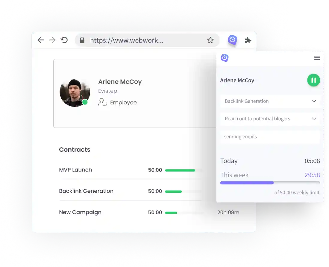 Chrome Extension | WebWork Time Tracker