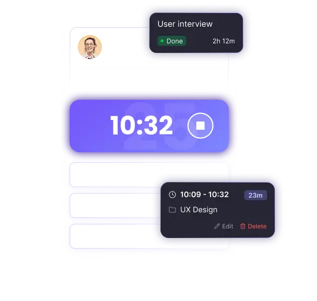 Gestion des tâches de projets et modification du temps directement depuis l'extension Chrome de suivi du temps
