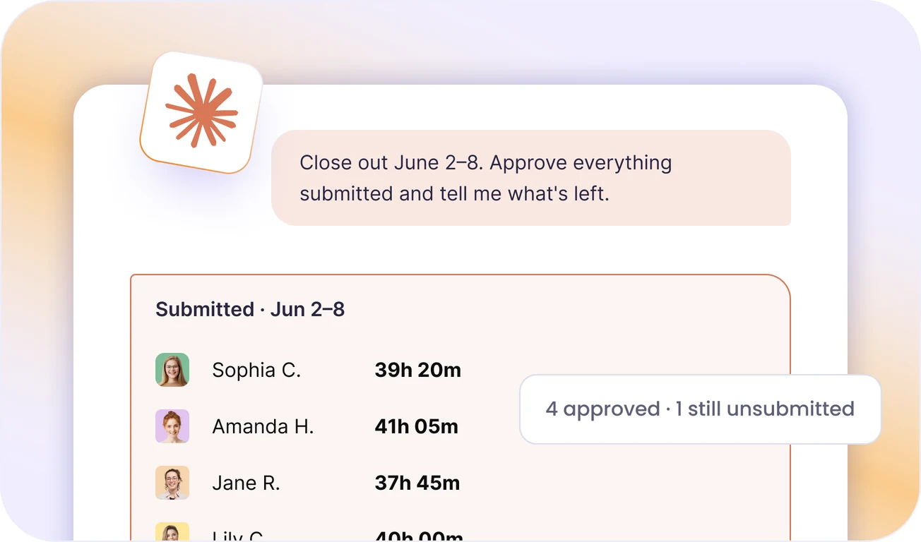 From Claude conversation to closed payroll week performing dashboard actions in chat