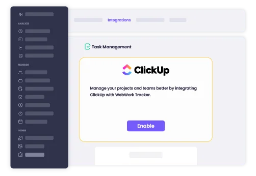 Integrate Clickup with WebWork 