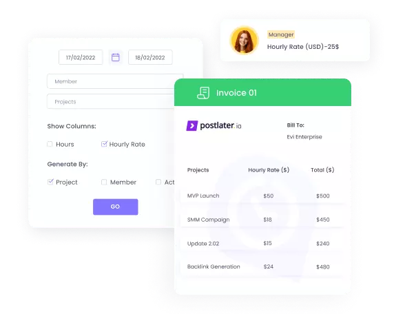 Generate Invoices with WebWork Time Tracker Invoice | WebWork features