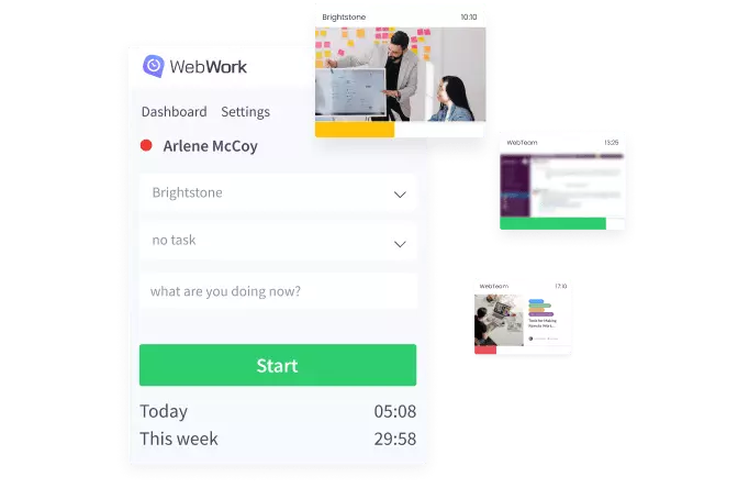 Time Tracking with Screenshots with WebWork Time Tracker Screenshots | WebWork features