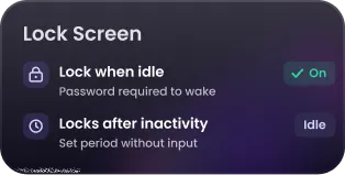 Screensaver lock check verifying screen locks after set period without input