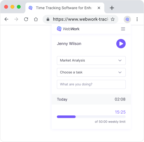Track time on any website with our Chrome extension