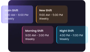 Configuración de asistencia con controles generales del espacio de trabajo y turnos personalizados