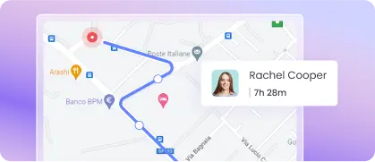 Rastreamento de Localização Software de ponto com rastreamento por GPS para monitorar equipes externas e otimizar rotas