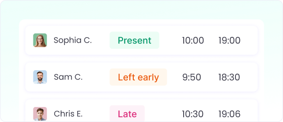 Track attendance shifts breaks and overtime for accurate work monitoring