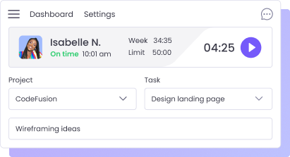 Повышение продуктивности с приложением для учета времени Поощряйте использование приложения для отслеживания времени для точных табелей