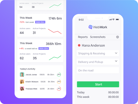 Suivi du temps des employés disponible sur mobile pour le suivi en déplacement