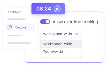 Track overtime hours with time tracking software for accurate payroll