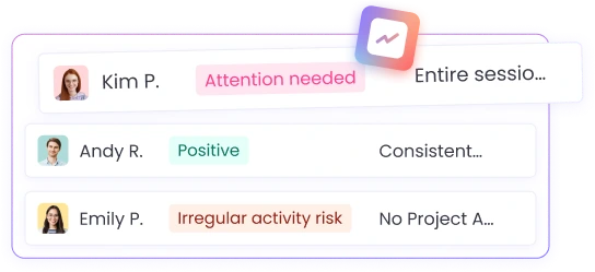 AI employee monitoring software providing smart insights into employee performance