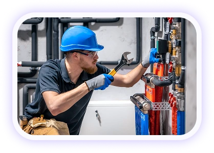 HVAC and plumbing technician time tracking per service call with GPS verification