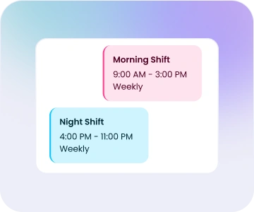 Shift scheduling software for assigning custom hours and shifts to field team